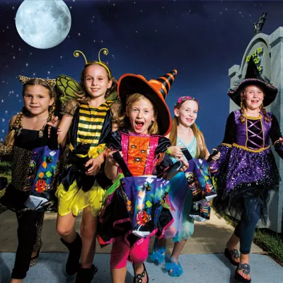 Kids Trick Or Treating At Brick Or Treat