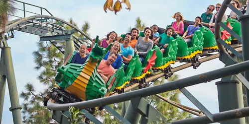 Guest enjoying Dragon Coaster