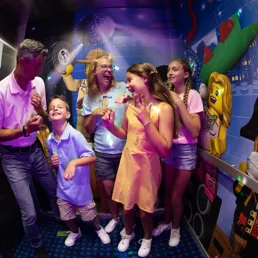 Family in LEGOLAND Hotel Disco Elevator